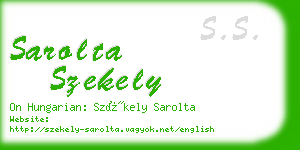 sarolta szekely business card